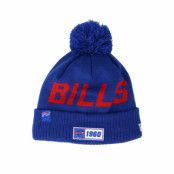 Mössa Buffalo Bills On Field 19 Sport Knit Blue/Red Pom - New Era - Blå Tofs
