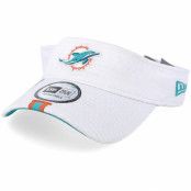 Keps Miami Dolphins On Field 19 Training White Visor - New Era - Vit Visor