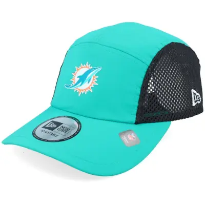 New Era - NFL Blå 5panel Keps - Miami Dolphins Poly Runner Teal 5-panel @ Hatstore