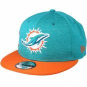 New Era - NFL Blå snapback Keps - Miami Dolphins 9Fifty On Field Teal/Orange Snapback @ Hatstore