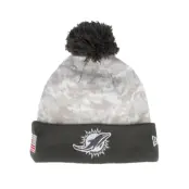 New Era - NFL Camo pom Beanie - Miami Dolphins Nfl24 Salute To Service Camo/Graphite Pom @ Hatstore