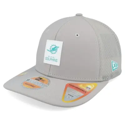 New Era - NFL Grå adjustable Keps - Miami Dolphins NFL Side Line 9SEVENTY Grey Adjustable @ Hatstore