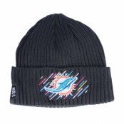 New Era - NFL Grå cuff Beanie - Miami Dolphins NFL21 Crucial Catch Knit Dark Grey Cuff @ Hatstore