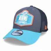 New Era - NFL Grå flexfit Keps - Miami Dolphins 39Thirty NFL21 Draft Dark Grey/Blue Flexfit @ Hatstore