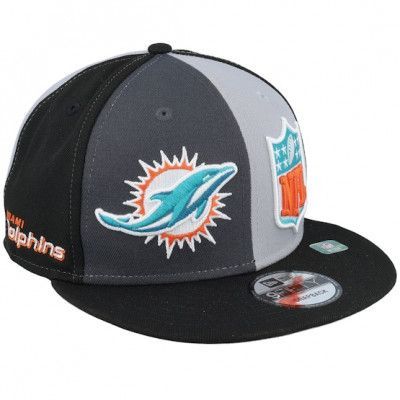 New Era - NFL Grå snapback Keps - Miami Dolphins 9FIFTY NFL Sideline 23 Gray/Charcoal/Black Snapback @ Hatstore