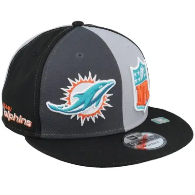 New Era - NFL Grå snapback Keps - Miami Dolphins 9FIFTY NFL Sideline 23 Gray/Charcoal/Black Snapback @ Hatstore