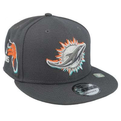 New Era - NFL Grå snapback Keps - Miami Dolphins NFL24 Draft 9FIFTY Grey/Orange/Blue Snapback @ Hatstore