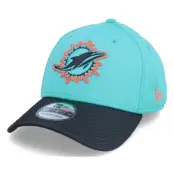 New Era - NFL Grön flexfit Keps - Miami Dolphins NFL21 Side Line 39THIRTY Teal Flexift @ Hatstore
