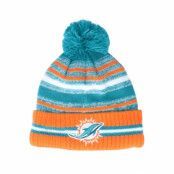 New Era - NFL Grön pom Beanie - Miami Dolphins NFL21 Sport Knit Teal/Orange Pom @ Hatstore