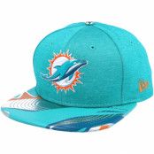 New Era - NFL Grön snapback Keps - Miami Dolphins Draft 2017 9Fifty Dark mint Snapback @ Hatstore