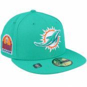 New Era - NFL Grön snapback Keps - Miami Dolphins NFL Patch Up 59FIFTY Teal Fitted @ Hatstore