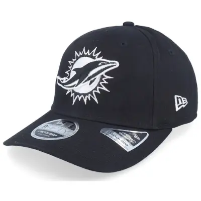 New Era - NFL Svart adjustable Keps - Hatstore Exclusive x Miami Dolphins Essential 9Fifty Stretch Black Adjustable @ Hatstore