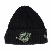 New Era - NFL Svart cuff Beanie - Miami Dolphins Salute To Service NFL 20 Knit Black Cuff @ Hatstore