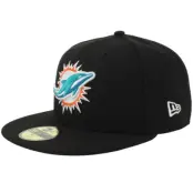 New Era - NFL Svart fitted Keps - Hatstore Exclusive x Miami Dolphins 59FIFTY Black Fitted @ Hatstore