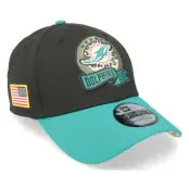 New Era - NFL Svart flexfit Keps - Miami Dolphins M 39THIRTY NFL Salute To Service 22 Black/Teal Flexfit @ Hatstore