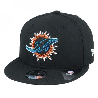 New Era - NFL Svart snapback Keps - Kids Miami Dolphins NFL 20 Draft Official 9Fifty Black Snapback @ Hatstore