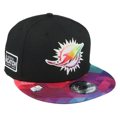 New Era - NFL Svart snapback Keps - Miami Dolphins 9FIFTY NFL Crucial Catch 23 Black/Multi Snapback @ Hatstore