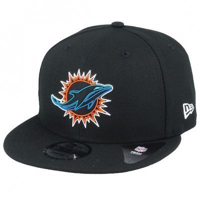 New Era - NFL Svart snapback Keps - Miami Dolphins NFL 20 Draft Official 9Fifty Black Snapback @ Hatstore