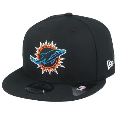 New Era - NFL Svart snapback Keps - Miami Dolphins NFL 20 Draft Official 9Fifty Black Snapback @ Hatstore
