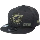 New Era - NFL Svart snapback Keps - Miami Dolphins Salute To Service NFL 20 Heather Black Snapback @ Hatstore