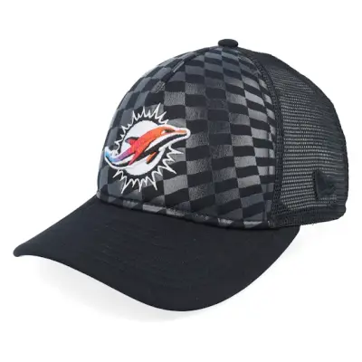 New Era - NFL Svart trucker Keps - Miami Dolphins Gradient Raceway Black Trucker @ Hatstore
