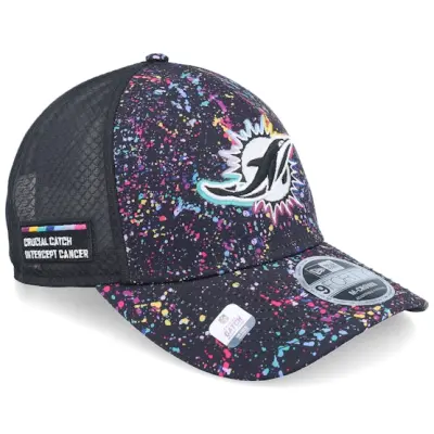 New Era - NFL Svart trucker Keps - Miami Dolphins NFL Crucial Catch 9FORTY A-Frame Trucker @ Hatstore