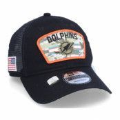 New Era - NFL Svart trucker Keps - Miami Dolphins NFL Salute To Service 9TWENTY Black/Camo Trucker @ Hatstore