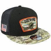 New Era - NFL Svart trucker Keps - Miami Dolphins NFL21 Salute To Service 9FIFTY Black/Camo Trucker @ Hatstore