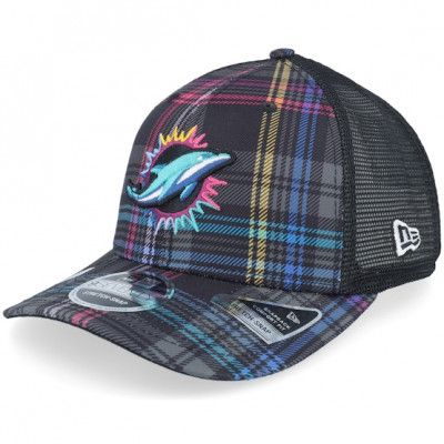 New Era - NFL Svart trucker Keps - Miami Dolphins NFL24 Crucial Catch 9SEVENTY Tartan Trucker @ Hatstore