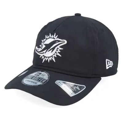 New Era - NFL Svart unconstructed Keps - Miami Dolphins Everyday Nylon Black Dad Cap @ Hatstore
