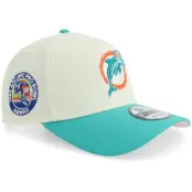 New Era - NFL Vit adjustable Keps - Hatstore Exclusive x Miami Dolphins  9FORTY Chrome/Teal  A-frame Adjustable @ Hatstore