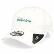 New Era - NFL Vit adjustable Keps - Miami Dolphins Border Edge Pique 9Forty White Adjustable @ Hatstore