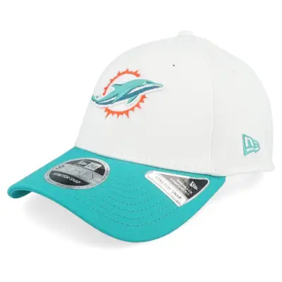 New Era - NFL Vit adjustable Keps - Miami Dolphins NFL 9FORTY White/Teal Adjustable @ Hatstore