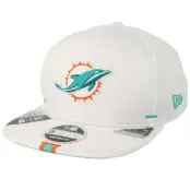 New Era - NFL Vit snapback Keps - Miami Dolphins 9Fifty On Field 19 Training White Snapback @ Hatstore