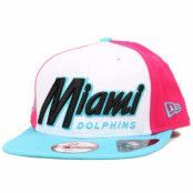 New Era - NFL Vit snapback Keps - Miami Dolphins Seasonal Script 9Fifty Snapback @ Hatstore