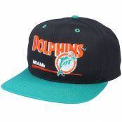 Twins Enterprise - NFL Svart snapback Keps - Miami Dolphins Classic NFL Vintage Black/Teal Snapback @ Hatstore