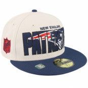 New Era - NFL Beige fitted Keps - New England Patriots NFL 23 Draft 59FIFTY Stone/Navy Fitted @ Hatstore