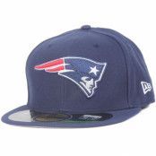 New Era - NFL Blå fitted Keps - New England Patriots NFL On Field Game 59Fifty @ Hatstore