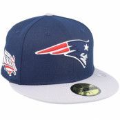 New Era - NFL Blå fitted Keps - New England Patriots Side Patch 59FIFTY Navy/Grey Fitted @ Hatstore