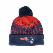 New Era - NFL Blå pom Beanie - New England Patriots NFL Sport Knit Cuff Navy/Red Pom @ Hatstore