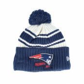 New Era - NFL Blå pom Beanie - New England Patriots NFL22 Sideline Sportknit Navy Pom @ Hatstore