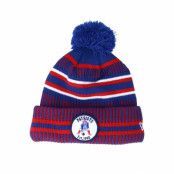 New Era - NFL Blå pom Beanie - New England Patriots On Field 19 Sport Knit 2 Blue/Red Pom @ Hatstore