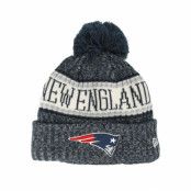 New Era - NFL Blå pom Beanie - New England Patriots Sport Knit Black Pom @ Hatstore