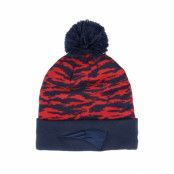 New Era - NFL Blå pom Beanie - New England Patriots Team Tiger Camo Cuff Beanie Navy/Red Pom @ Hatstore