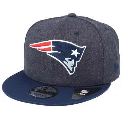 New Era - NFL Blå snapback Keps - New England Patriots Heather Crown 9Fifty Navy Snapback @ Hatstore