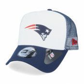 New Era - NFL Blå trucker Keps - New England Patriots Colour Block OTC White/Navy Trucker @ Hatstore