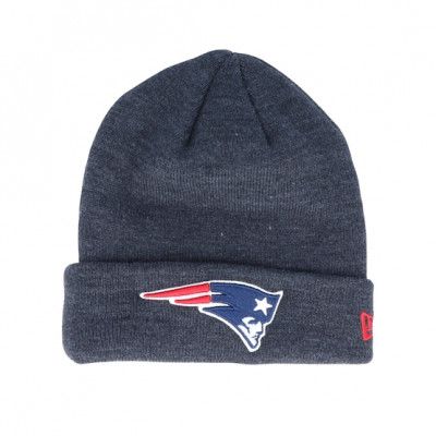 New Era - NFL Grå cuff Beanie - New England Patriots Dark Heather Cuff @ Hatstore