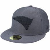 New Era - NFL Grå fitted Keps - New England Patriots Hex Tech 59FIFTY Grey/Black Fitted @ Hatstore