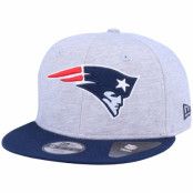 New Era - NFL Grå snapback Keps - Kids New England Patriots 9Fifty Jersey Essential Heather Grey/Navy Snapback @ Hatstore