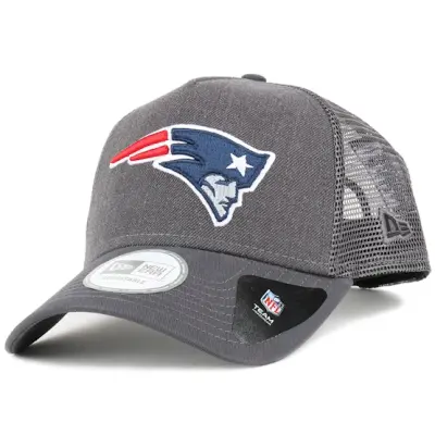 New Era - NFL Grå trucker Keps - New England Patriots Heather Grey Trucker @ Hatstore